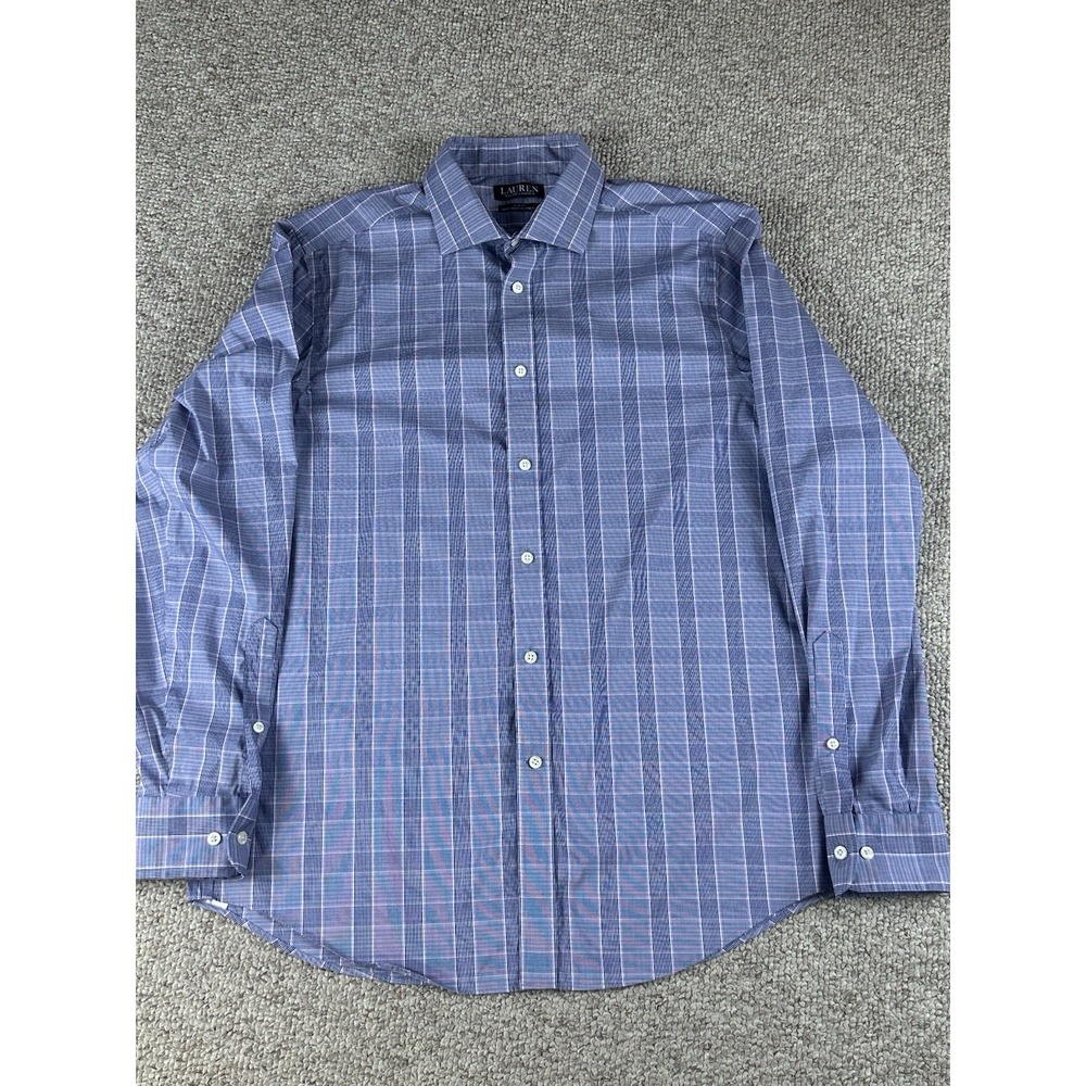 Lauren Ralph Lauren Slim Fit Performance Stretch Men's Dress Shirt Size 16 34/35